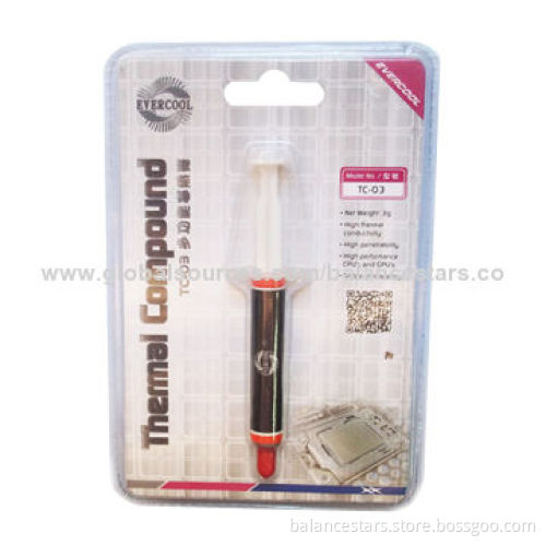High Conductivity Thermal Grease Silicone Heatsink Compound for IC Chip, SGS/RoHS-marked